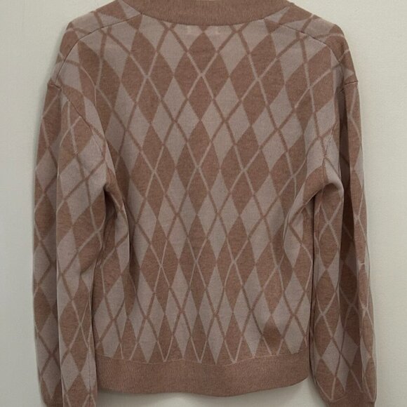 For Love & Lemons Cassidy Argyle Cardigan Size M - Picture 6 of 7